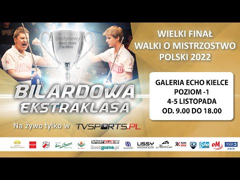 Bilardowa Ekstraklasa PZBil  2022 -: I PÓŁFINAŁ NOSAN Kielce vs ZAKRĘCONA BILA SOLUMED Poznań