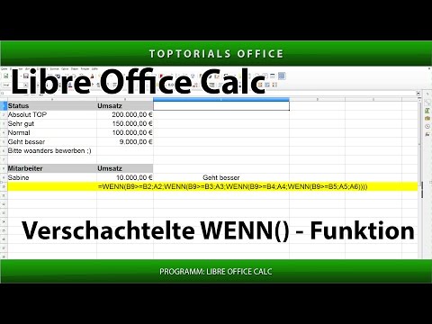 Verschachtelte Wenn Funktion (LibreOffice Calc)