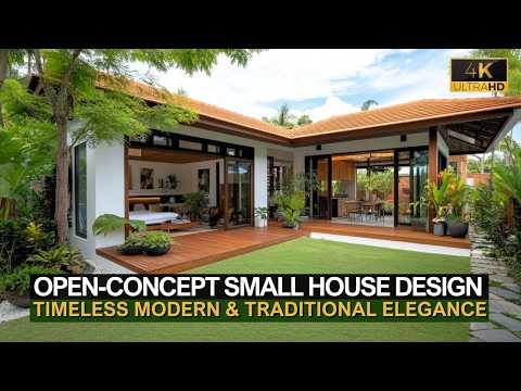 Timeless & Trendy: Open-Concept Small House Design with Modern & Traditional Elegance