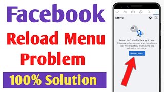 Facebook reload menu problem solve  Facebook menu 