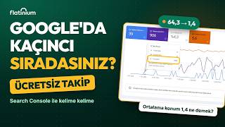 Google'da Kaçıncı Sıradayım? Search Console ile Anahtar Kelime Sıralama Takibi
