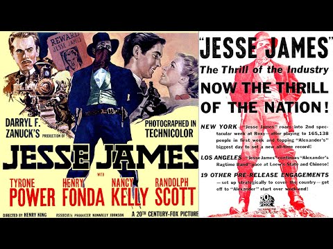 1939 Technicolor HD, JESSE JAMES , Tyrone Power, Henry Fonda, Randolph Scott, 1939 color