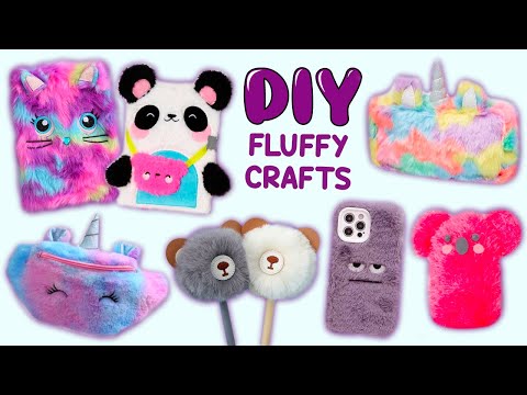 10 DIY CUTE FLUFFY CRAFTS - SCHOOL SUPPLIES - DECORATION and more… #fluffy