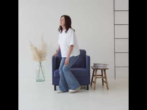 Кресло со спальным местом Бэст синий в Петрозаводске - видео 10