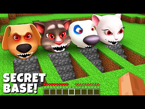 I found SECRET TALKING TOM EXE and ANGELA and BEN and UNDERGROUND BASE in Minecraft - Coffin Meme