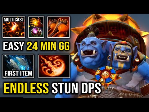 WTF 1st ITEM Hammer Ogre Magi Endless Stun | 24Min GG with Midas Multi Cast 7.30c Dota 2
