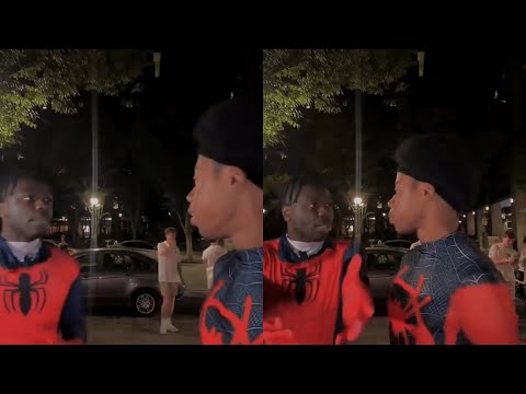 NPC Miles Morales Fights Another NPC Spiderman For Trying to Steal His Job