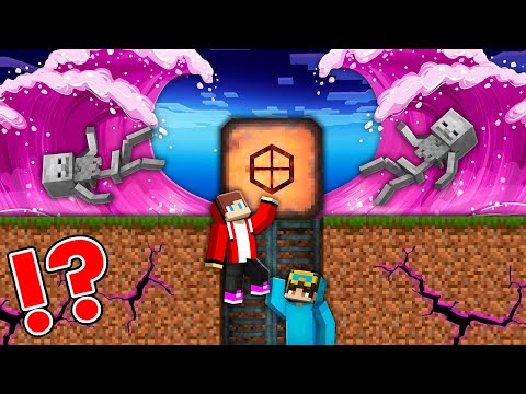 Super Mikey & JJ - Epic POISON Tsunami VS Secret Bunker in Minecraft Challenge - Maizen JJ and Mikey