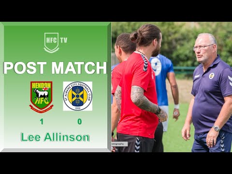 HENDON 1-0 ST ALBANS - Lee Allinson post-match interview - 23 July 2022