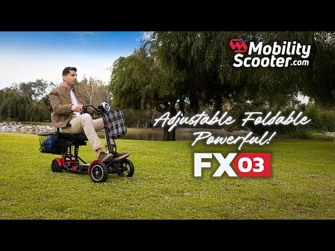 Rubicon FX03 - All Terrain Foldable Mobility Scooter with Basket | 4-Wheel, Lightweight & Long Range