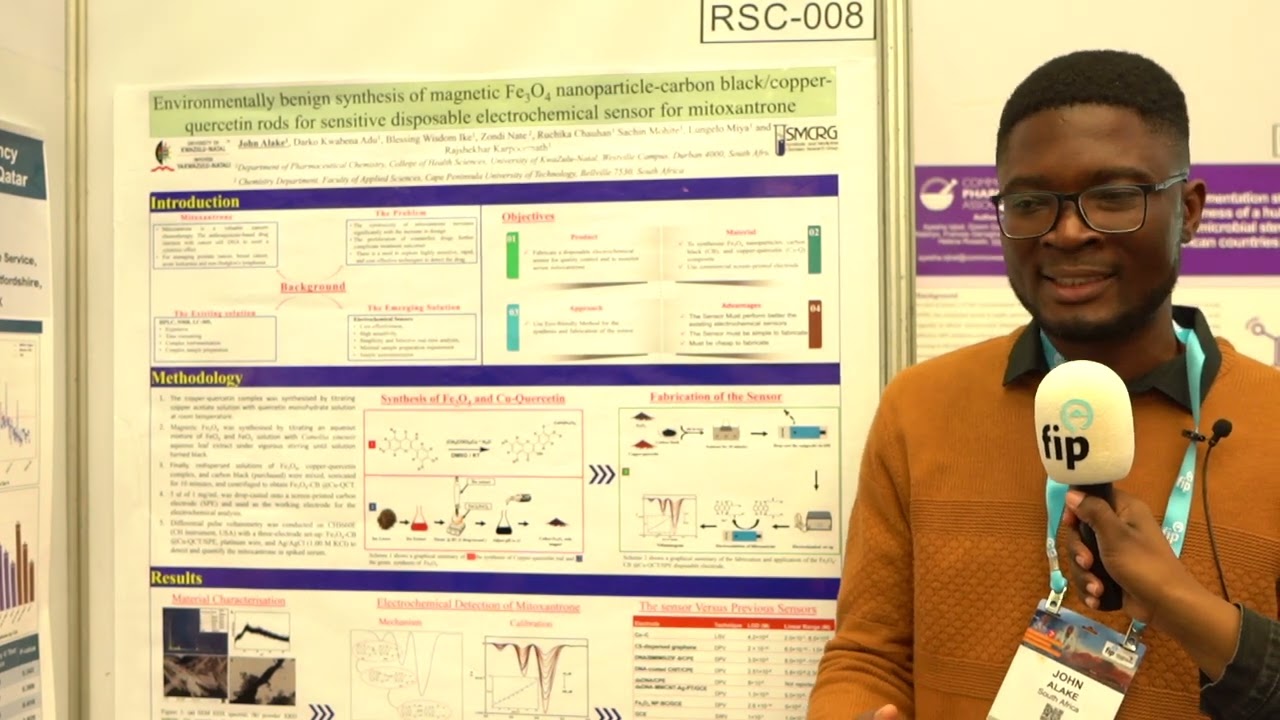 Poster presentation at FIP congress 2024 — PhD candidate John Alake