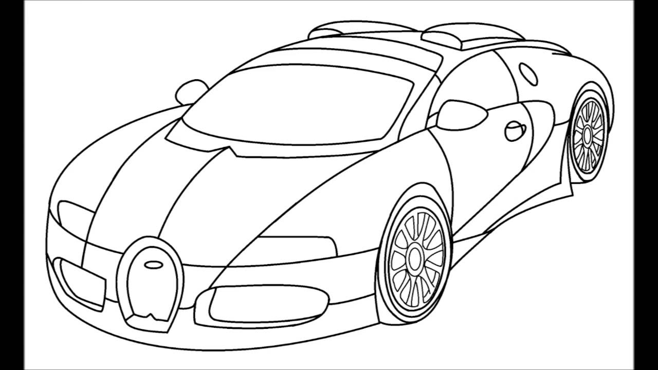 How to draw a Bugatti Veyron step by step for kids