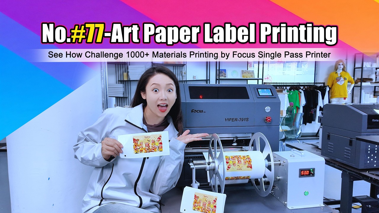 Roll to roll sticker label printing machine single pass printer