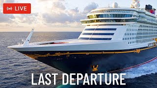 SHIPS TV - Last Departure Disney Fantasy Cruise Ships Departing Port of Southampton (LIVE)