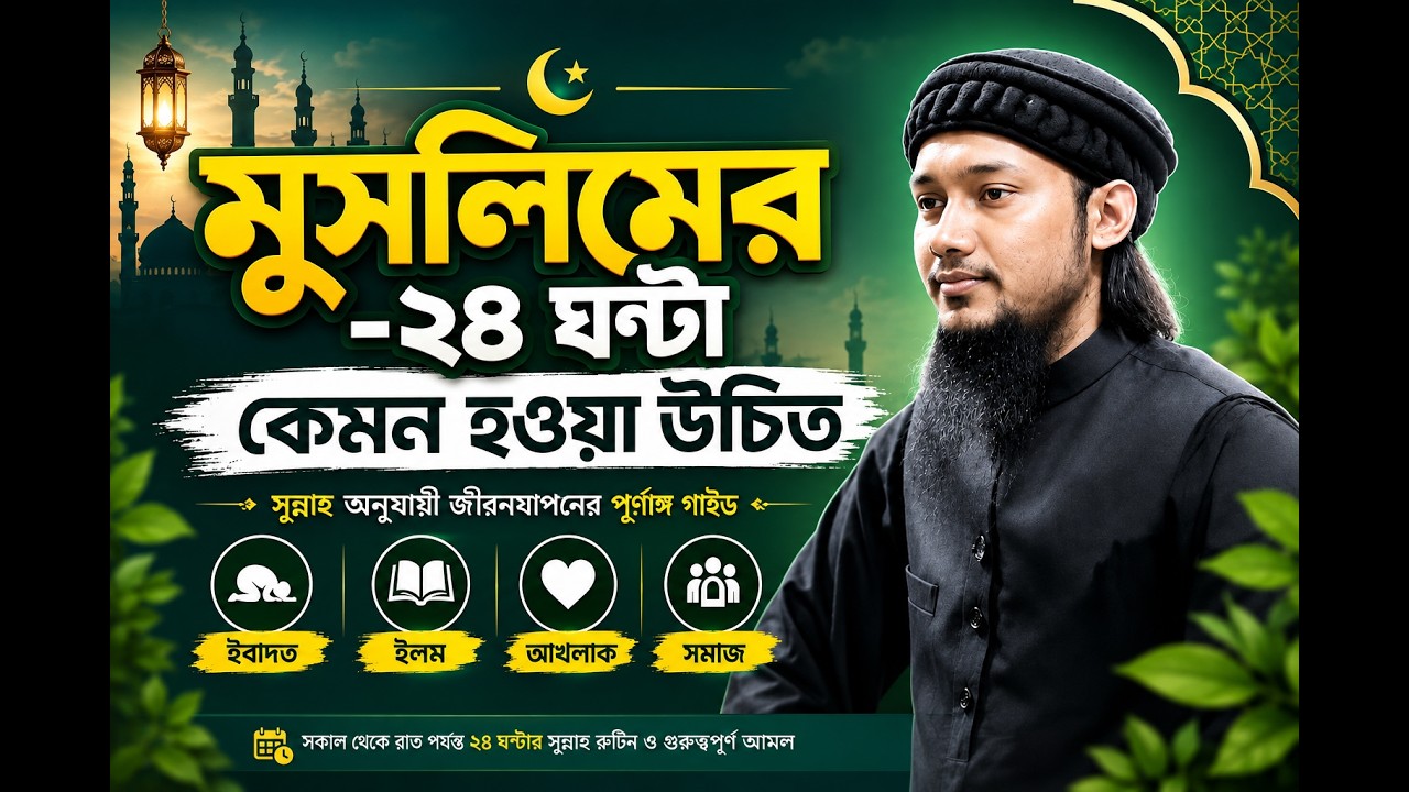 মুসলিমের ২৪ ঘণ্টা কেমন হওয়া উচিত? | সুন্নাহ অনুযায়ী জীবনযাপনের পূর্ণাঙ্গ গাইড | Abu Toha