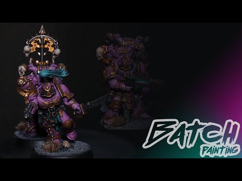 Batch Painting - Some Tips and Musings (Chaos Space Marines / Emperor's Children)