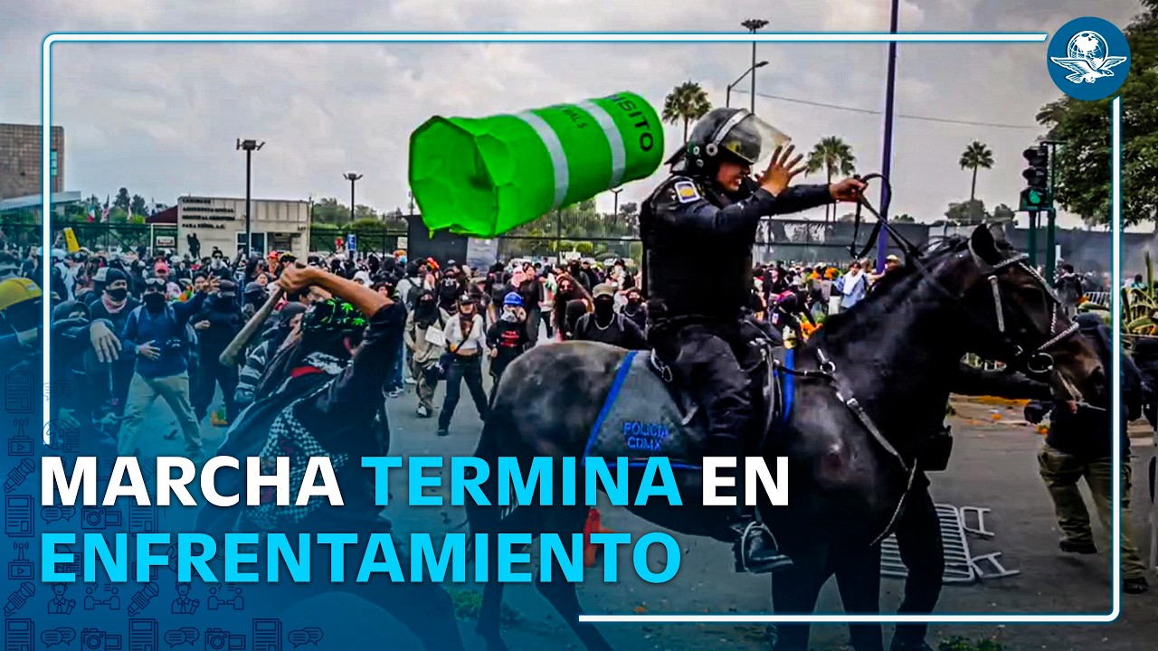Encontronazo en marcha antimundialista deja lesionados durante inauguración del Mundial