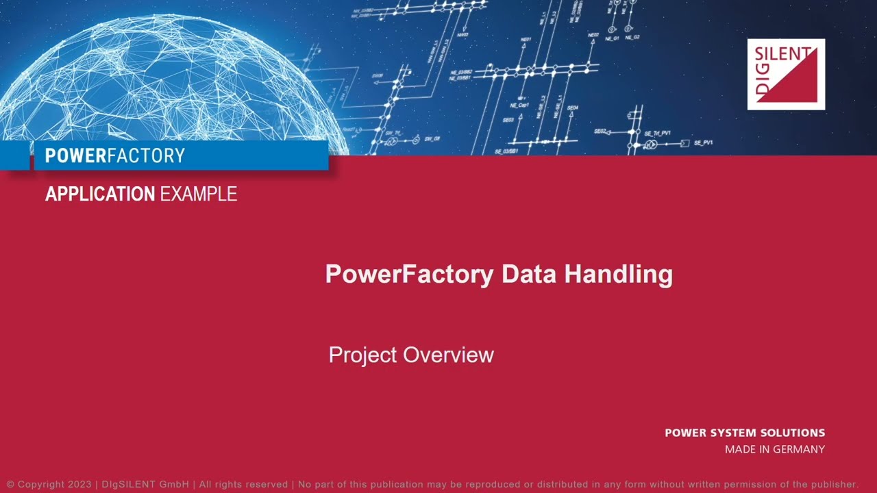 PowerFactory – Data Handling – Project Overview