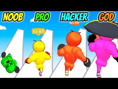 Level Up Runner - NOOB vs PRO vs HACKER vs GOD