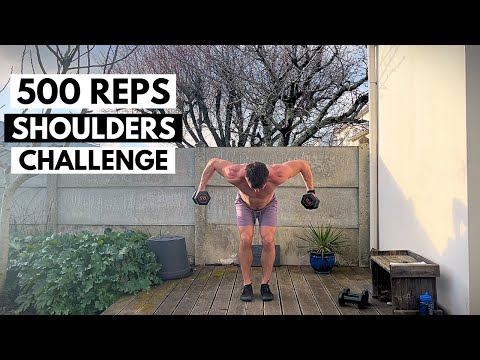 500 Reps Shoulder Workout At Home | Intense upper body challenge with dumbbells