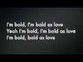 Bold As Love by John Mayer with lyrics!