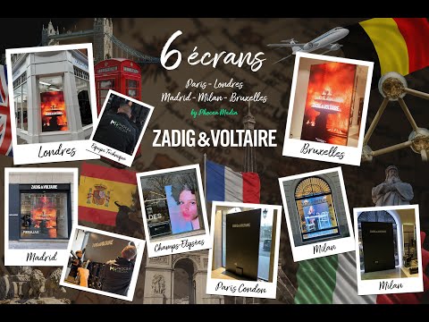 Zadig & Voltaire x Phocea Media - 6 Ecrans LEDs Vitrine