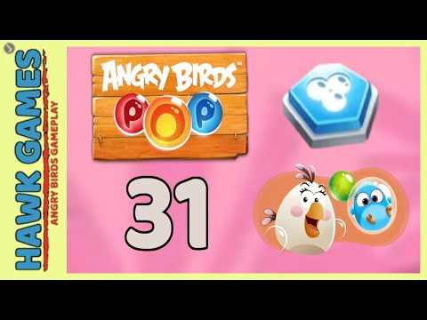 Angry Birds Stella POP Bubble Shooter Level 31 - Walkthrough, No Boosters