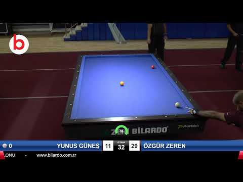 YUNUS GÜNEŞ & ÖZGÜR ZEREN Bilardo Maçı - 2019 TÜRKİYE KUPASI 2.ETAP ERKEKLER-3.ÖN ELEME