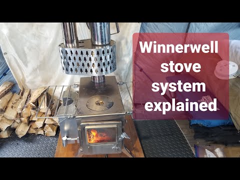 Winnerwell Nomad plus tent stove with combustion chamber water heater and oven