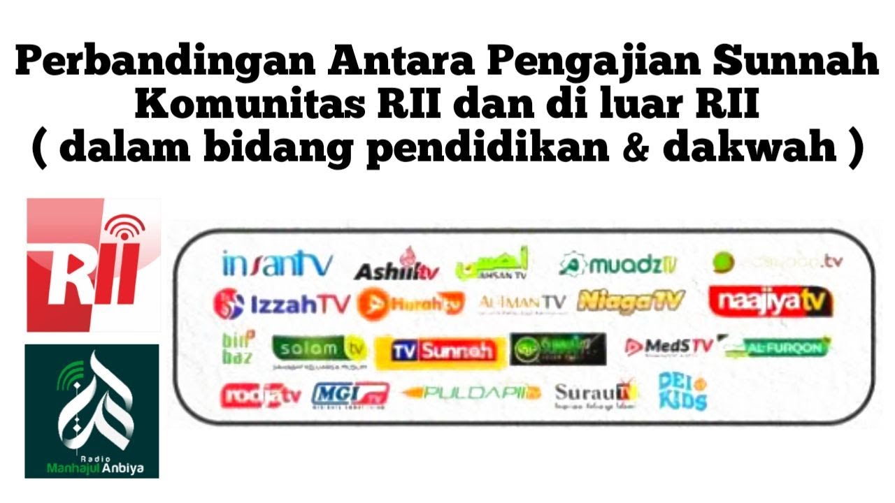 Perbandingan Antara Pengajian Sunnah Komunitas RII dan di luar RII (bidang pendidikan dan dakwah)
