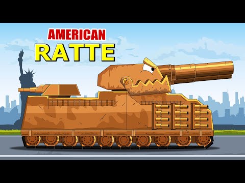 AMERICAN RATTE vs Iron Monster RATTE/Nina tank cartoon