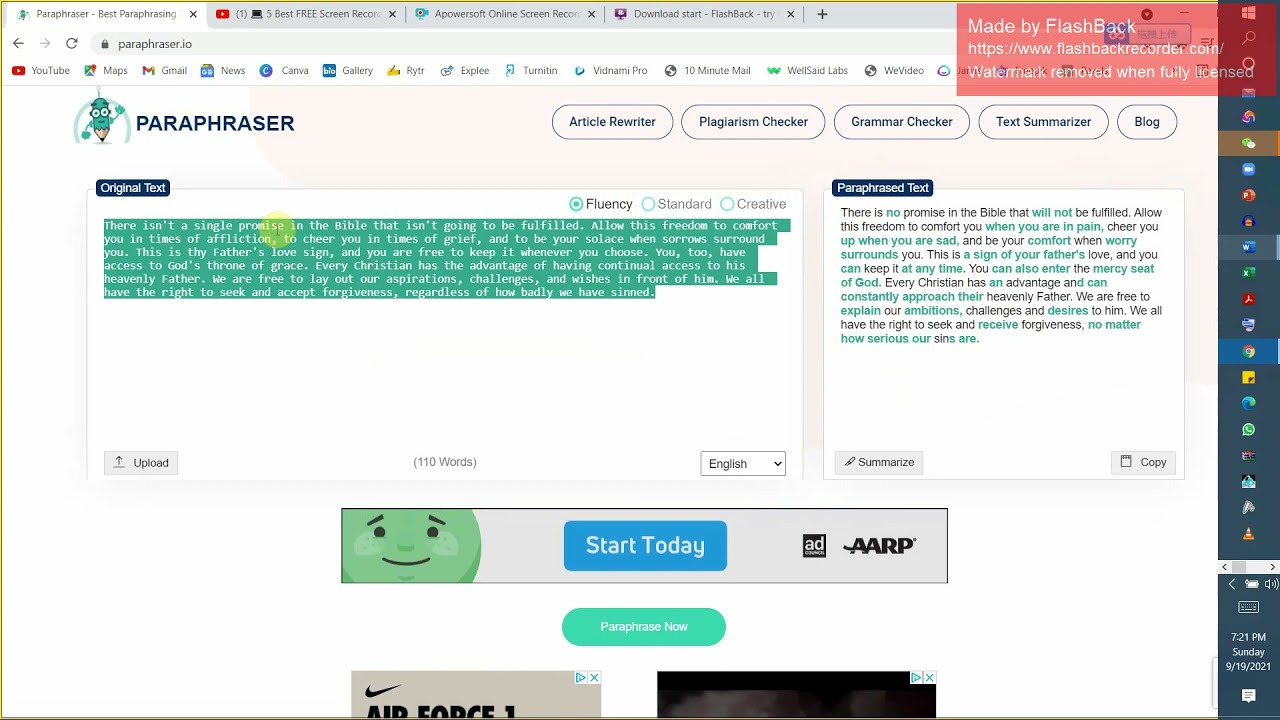 Paraphraser.io tutorial