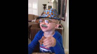 Funny Old Man Kid "This Cookie's Awesome"
