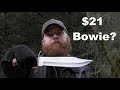Is This Bowie Worth 21 Bucks? | SZCO Carbon Steel Bowie Review