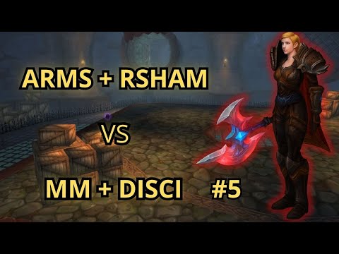 Arms + Rsham vs MM Hunter + Discipline Priest #5 2v2 | WotLK Warmane Lordaeron