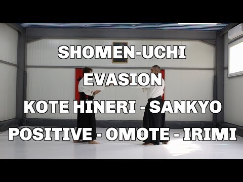 Shomen-Uchi, Evasion, Kote Hineri - Sankyo, Positive - Omote - Irimi / Aikido techniques