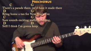 Tennessee Christmas (Alabama) Bass Guitar Cover Lesson in G with Chords/Lyrics