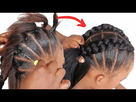 😱 Easy Crochet Braids Hairstyle For Beginners !! Two Crochet Braid Hairstyle / Nkemjeffrey