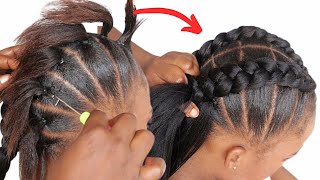😱 Easy Crochet Braids Hairstyle For Beginners !! Two Crochet Braid Hairstyle / Nkemjeffrey