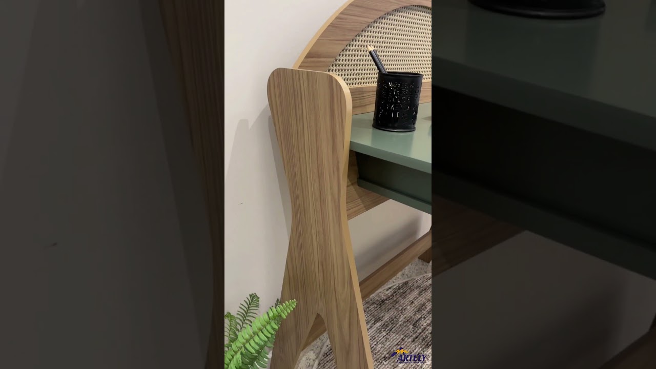 Thumbnail do vídeo - Escrivaninha Ceci - Carvalho C / Menta