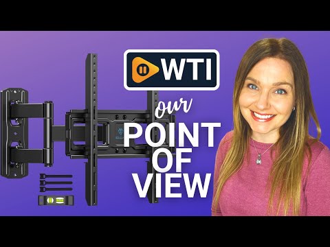 PERLESMITH Full Motion Articulating TV Wall Mount Bracket for 26-55in TVs up to 70lbs - Swivels - WTI product video review