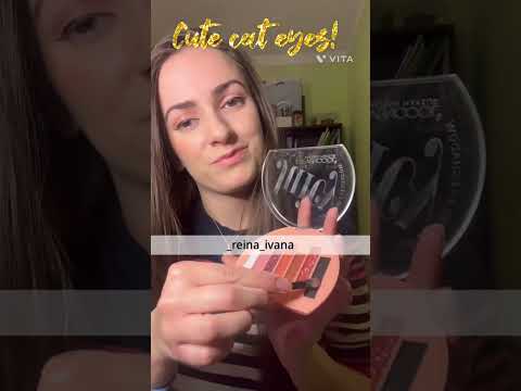 Cute cat eyes #new #makeup #makeuptutorial #beauty #tutorial #eyeliner #makeuplook #cute #cat #easy