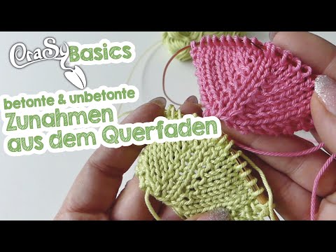 Increases from the cross thread knit emphasized and unstressed