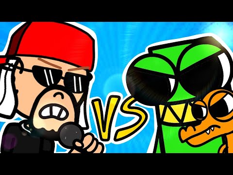 Verde e Laranja vs Mussoumano Animado (Rainbow friends)