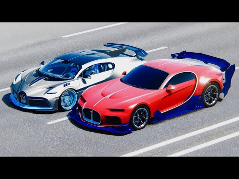 Bugatti Atlantic GTR Concept vs Bugatti Divo at 20 KM Drag Race