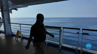 Relaxing Ocean View from Ruby Princess Deck 7 | Off Kona, Hawaii 4K