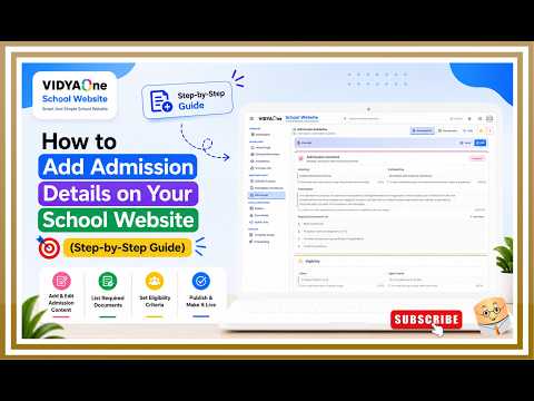 Add Admission Details on Your School Website