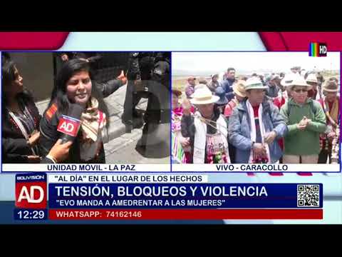 En Caracollo se vuelve a instalar el bloqueo