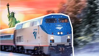 10 Hrs on America's Snow Train: Amtrak Maple Leaf | Niagara Falls to New York City 🇺🇸