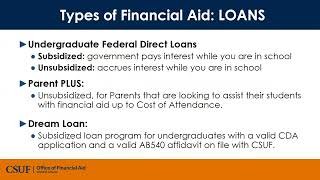 Understanding How Financial Aid Works at CSUF